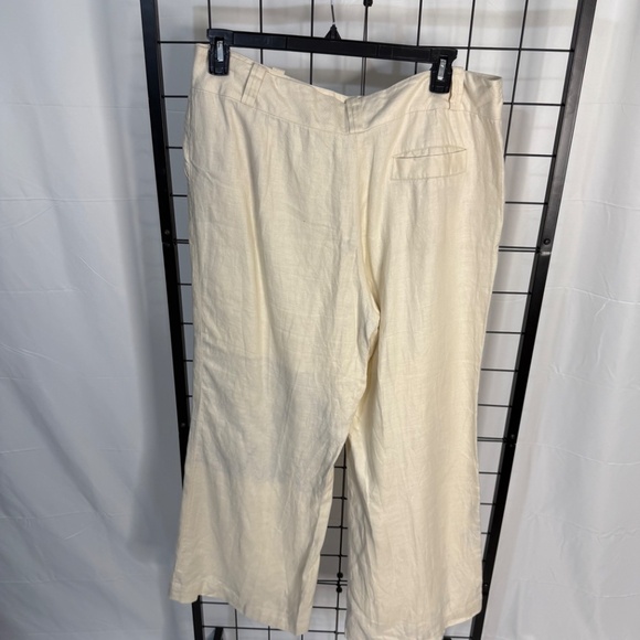 Worthington’s Size 18 100% Linen Short Blazer and Wide Leg Pant Set - Picture 7 of 7